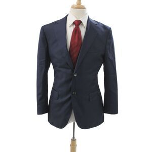Suit Supply Mens Blue 2 Piece Wool Suit Jacket Size 40